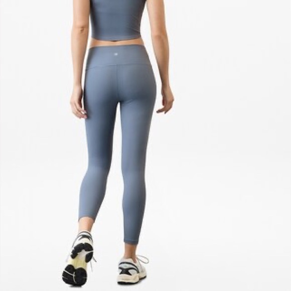 ATHLETA • Transcend Rib High-Rise 7/8 Legging Shadow Blue Size L - Picture 2 of 15